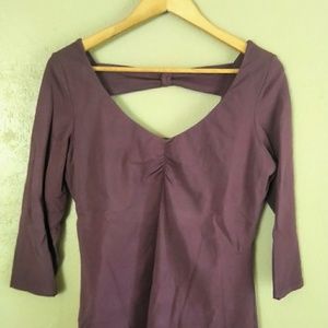Plum 3/4 sleeve bra top